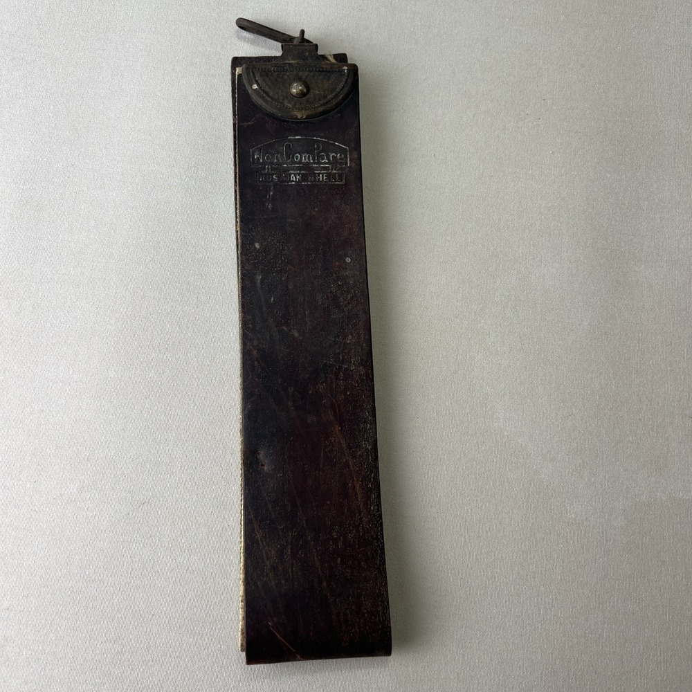 Antique Sunirbach Barber Razor Sharpening Russia Leather Strap NonCompare